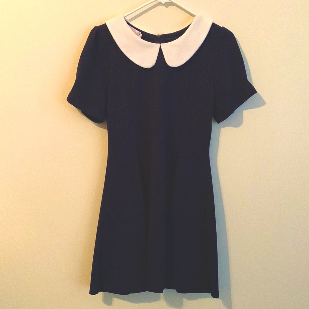 Navy Mini Dress with Peter Pan collar